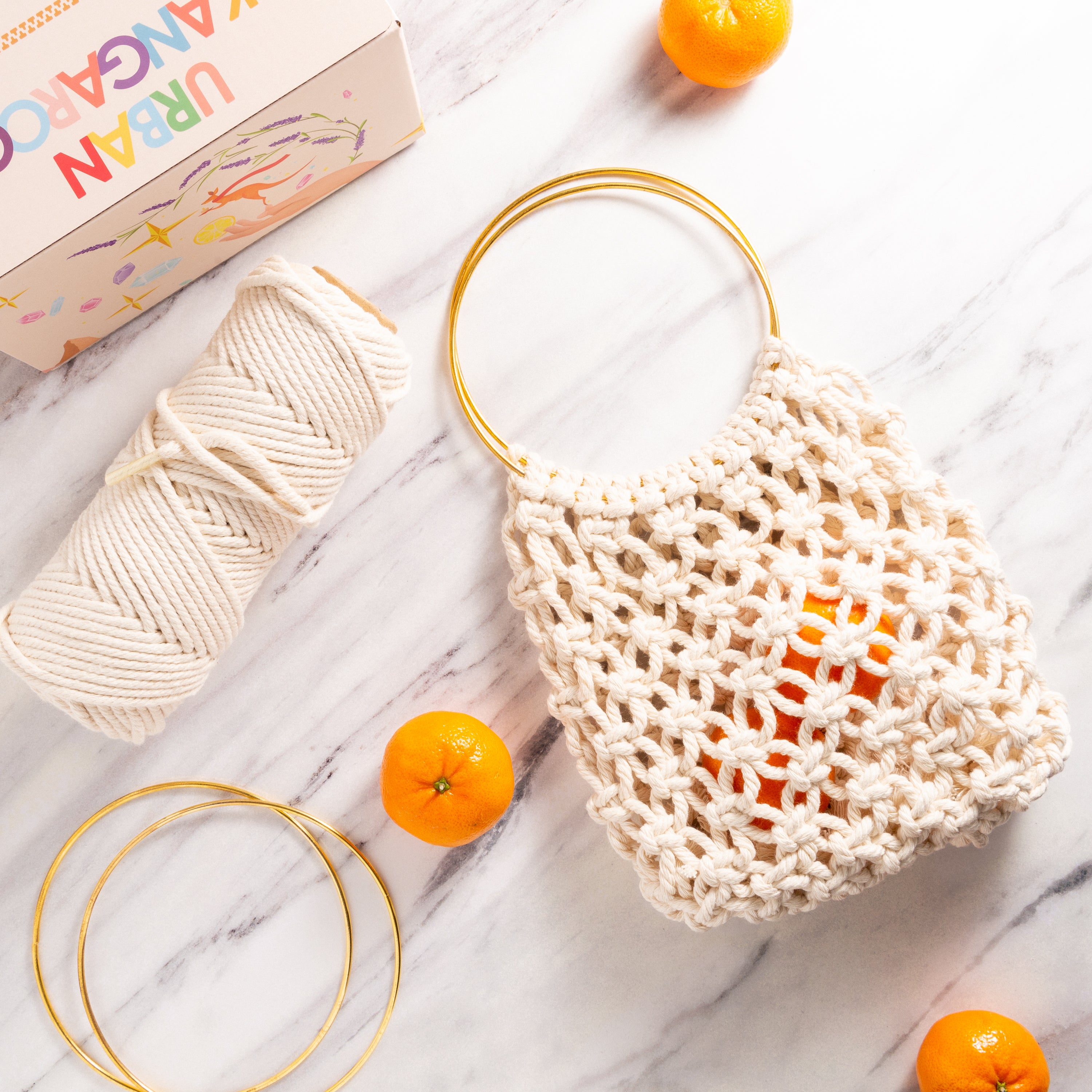 EASY Macrame Bag Tutorial with Round Handles - YouTube